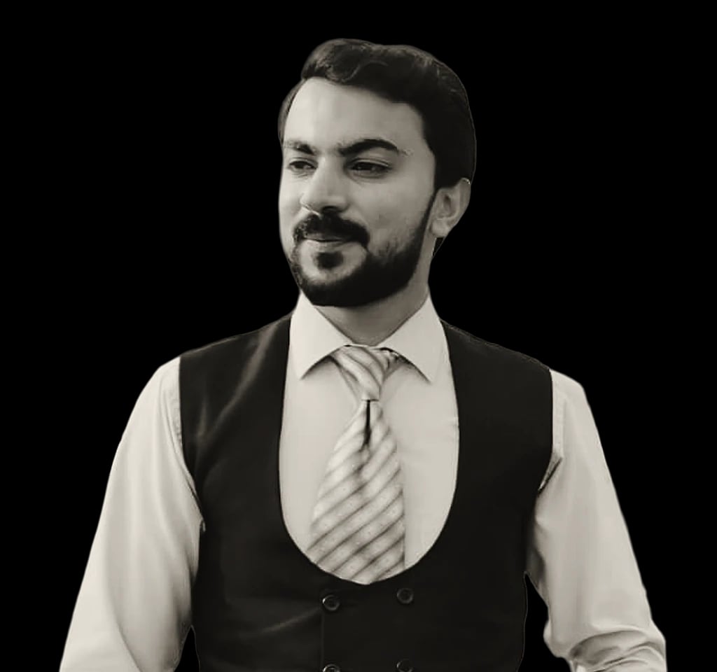 Zeeshan Saleem in a waistcoat and tie